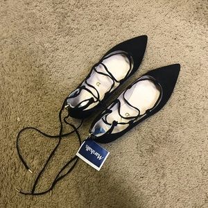 Lace up ballet flats